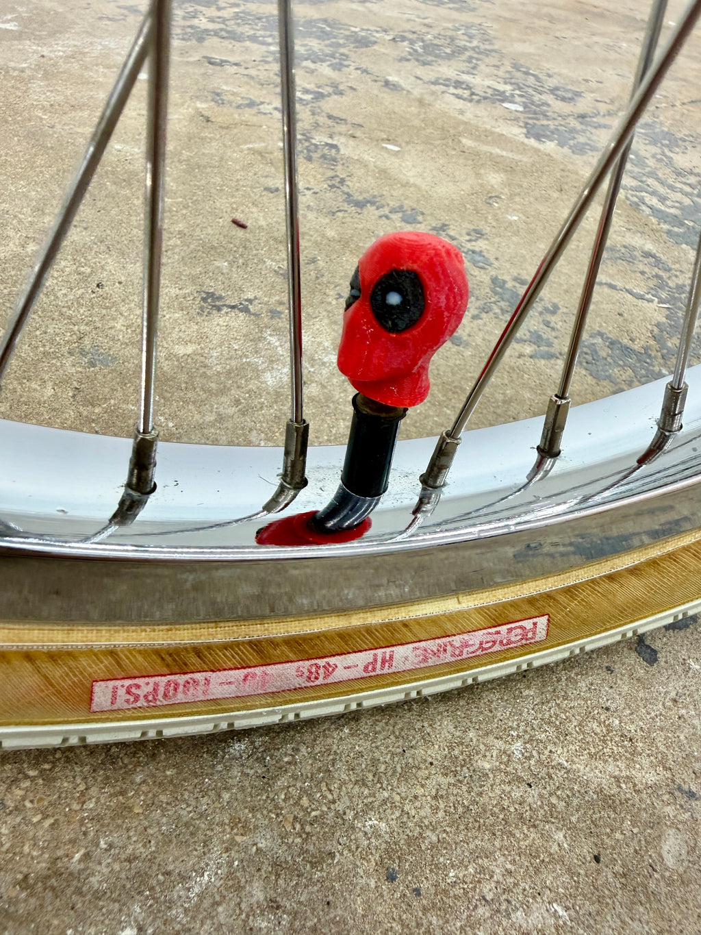 Wade's Wheels | Red Mask Valve Caps