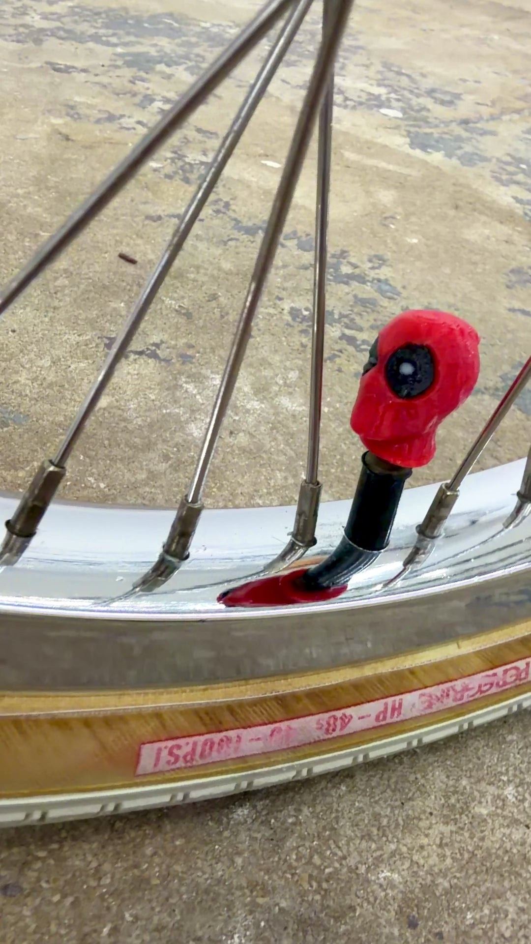 Wade's Wheels | Red Mask Valve Caps